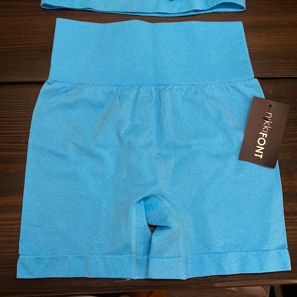 Blue Biker Shorts